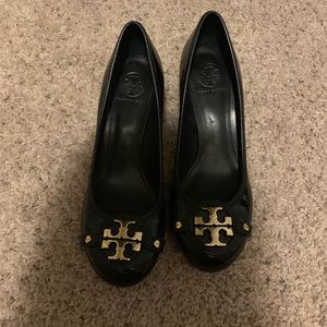 Tory Burch Black Work Heels size 9